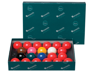 Aramith English 2.25" No Number Snooker Set Pool Cue