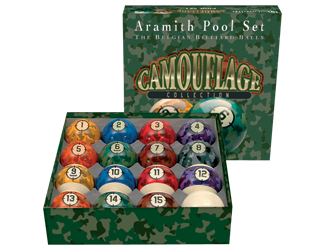 Aramith Camouflage Ball Set                              Pool Cue