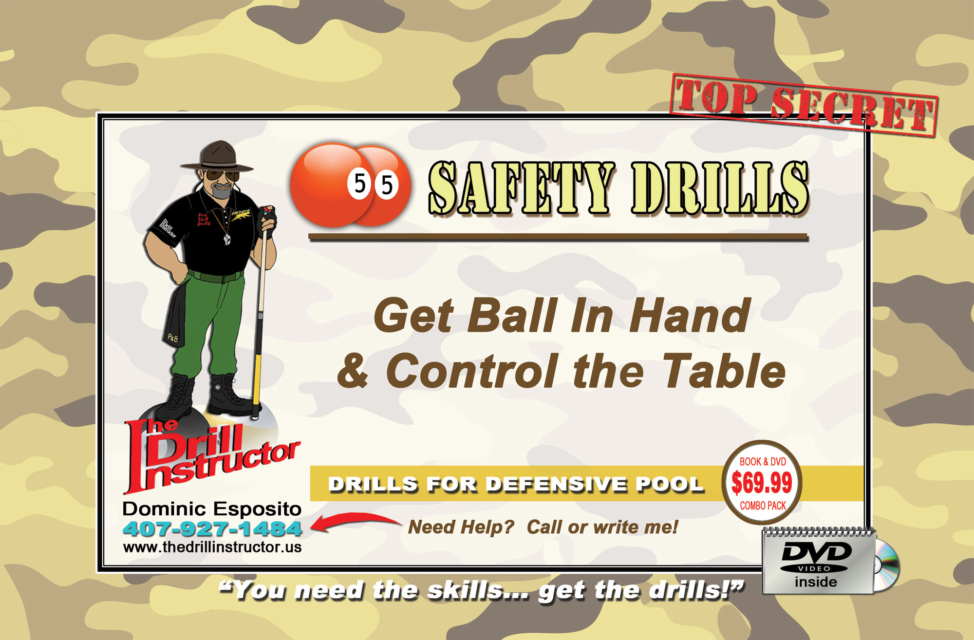 Drill Instructor- Safety Drills Pool Cue