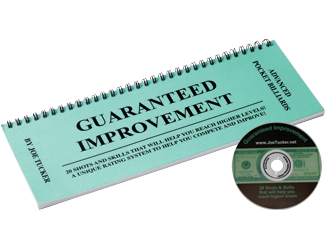 Joe Tuckers Guaranteed Improvement Book and DVD Set          Pool Cue