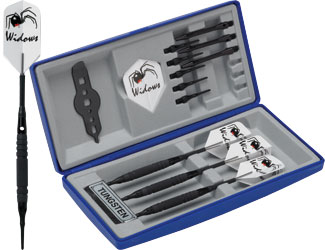 Black Widow Dart Set - Soft Knurled Pool Cue