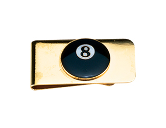 8-Ball Money Clip-25                                         Pool Cue