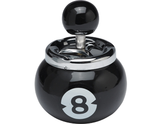 8 Ball Circular Ash Tray                                     Pool Cue