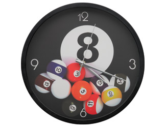 Falling Balls Clock Pool Cue