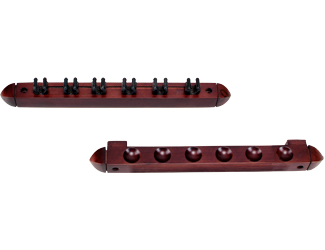 Wall Rack -  Standard 6 Cue w/ Clips                         Pool Cue