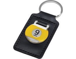 9-Ball Leather Key Chain                                     