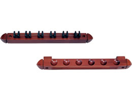 Wall Rack -  Standard 6 Cue w/ Clips                         