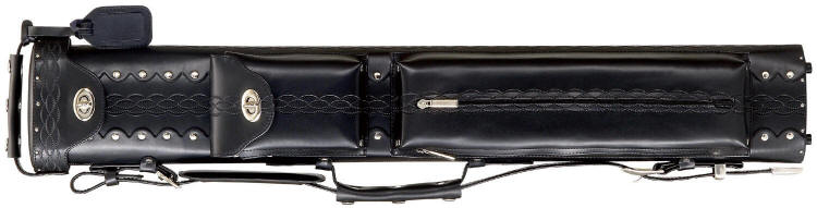 Vincitore 2x4 Black/Brown Leather Pool Cue Case w/ FREE Shipping 