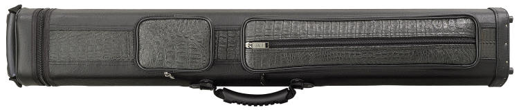 J&J Black & Croc Textured Leatherette Cue Case 3x5 C35T 