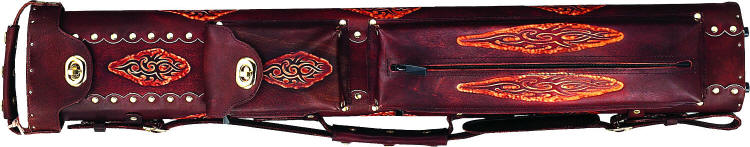 Win Genuine Tooled Leather 3 Butt 5 Shaft 3x5 Black Cue Case Stunning 