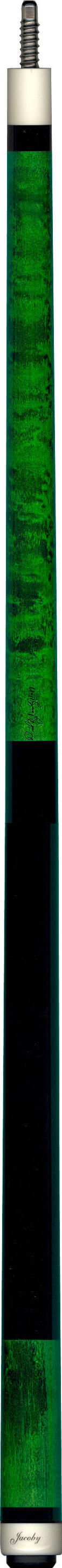 Jacoby BE Maple Pool Cue - Green - No Wrap 