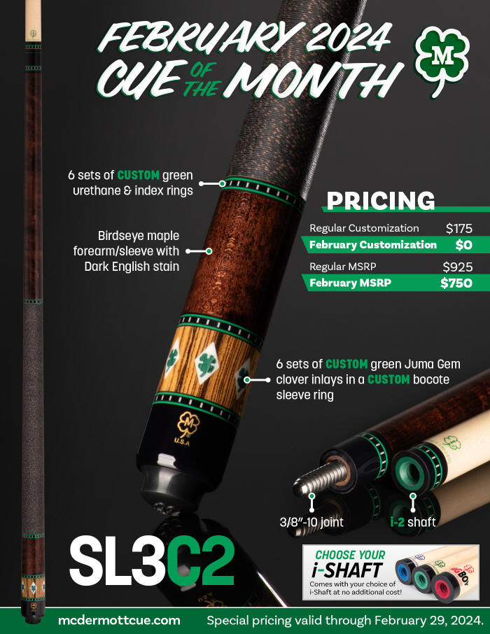 McDermott cue of the month]\
