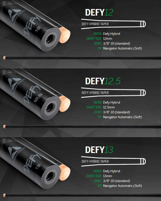 McDermott Defy Carbon Fiber Cue Shafts