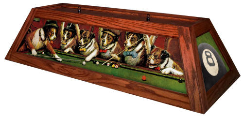 Dogs Playing Pool