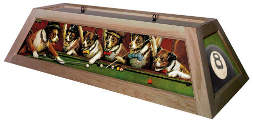Dogs Playing Pool Billiard Light
