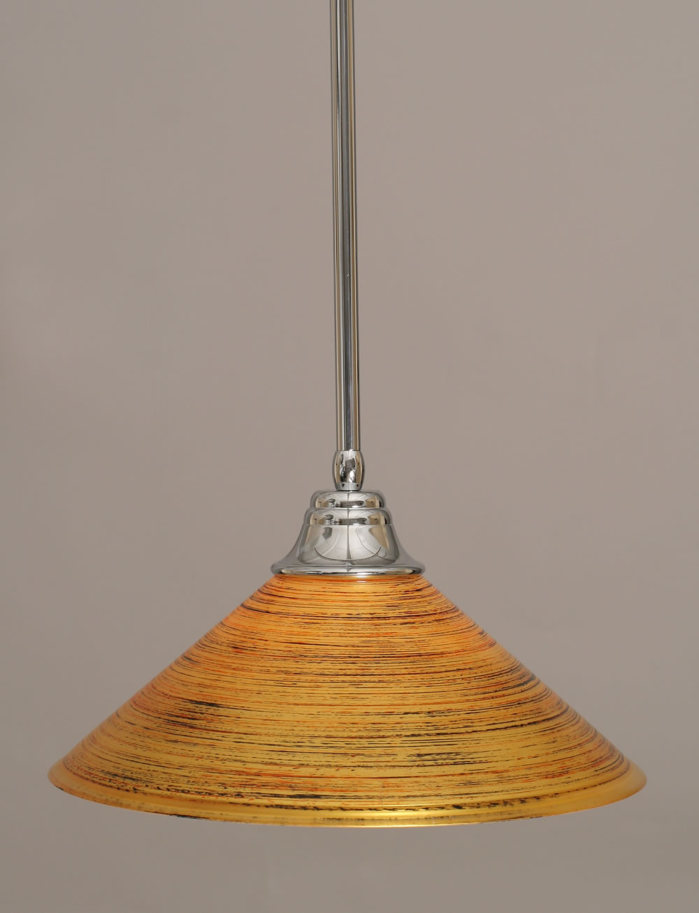 Stem Pendant With Hang Straight Swivel Shown In Chrome Finish With 16" Firré Saturn Glass "