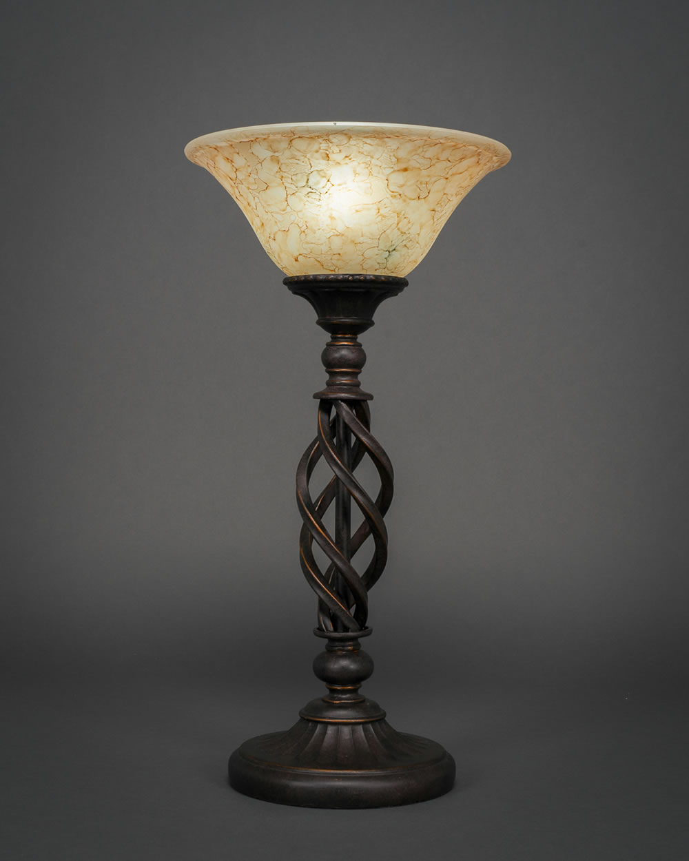 Eleganté Table Lamp Shown In Dark Granite Finish With 10" Italian Marble Glass