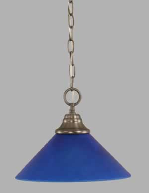 Chain Hung Pendant Shown In Brushed Nickel Finish With 12" Charcoal Spiral Glass