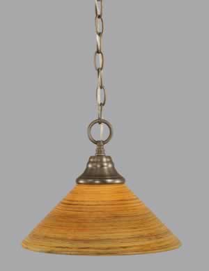 Chain Hung Pendant Shown In Brushed Nickel Finish With 12" Firré Saturn Glass