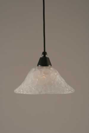 Cord Mini Pendant Shown In Black Copper Finish With 10" Italian Bubble Glass