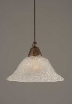 Cord Mini Pendant Shown In Bronze Finish With 10" Italian Bubble Glass