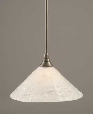 Stem Mini Pendant With Hang Straight Swivel Shown In Brushed Nickel Finish With 12" Italian Bubble Glass