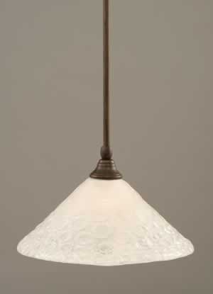 Stem Mini Pendant With Hang Straight Swivel Shown In Bronze Finish With 12" Italian Bubble Glass