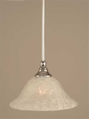 Stem Mini Pendant With Hang Straight Swivel Shown In Chrome Finish With 10" Italian Bubble Glass "