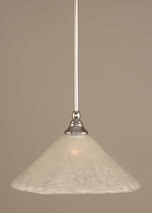 Stem Mini Pendant With Hang Straight Swivel Shown In Chrome Finish With 12" Italian Bubble Glass "