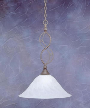 Jazz Pendant Shown In Bronze Finish With 20" White Alabaster Swirl Glass