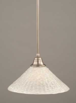 Stem Pendant With Hang Straight Swivel Shown In Brushed Nickel Finish With 16" Italian Bubble Glass