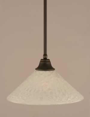 Stem Pendant With Hang Straight Swivel Shown In Dark Granite Finish With 16" Italian Bubble Glass