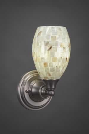 Wall Sconce Shown In Brushed Nickel Finish With 5" Seashell Glass