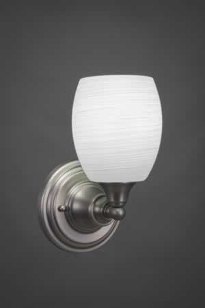 Wall Sconce Shown In Brushed Nickel Finish With 5" White Linen Glass