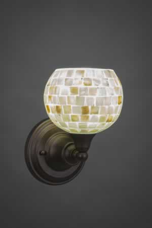 Wall Sconce Shown In Bronze Finish With 6" Seashell Glass