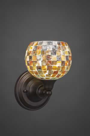 Wall Sconce Shown In Bronze Finish With 6" Seashell Glass
