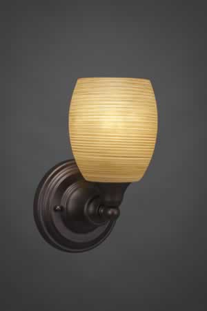 Wall Sconce Shown In Bronze Finish With 5" Cayenne Linen Glass