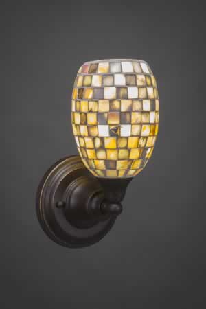 Wall Sconce Shown In Dark Granite Finish With 5" Seashell Glass