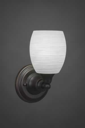 Wall Sconce Shown In Dark Granite Finish With 5" White Linen Glass