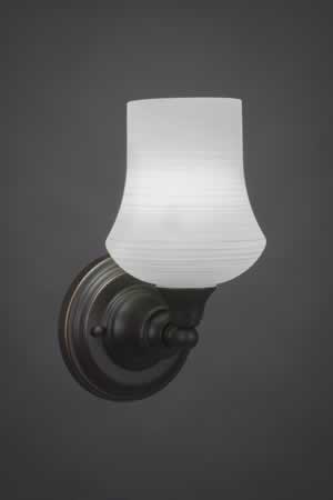 Wall Sconce Shown In Dark Granite Finish With 5" Zilo White Linen Glass