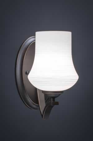 Zilo Wall Sconce Shown In Dark Granite Finish With 5.5" Zilo White Linen Glass