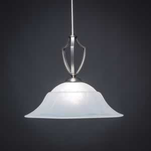 Zilo Pendant Shown In Graphite Finish With 20” White Marble Glass