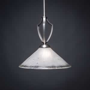 Zilo Pendant Shown In Graphite Finish With 16” Frosted Crystal Glass
