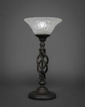 Eleganté Table Lamp Shown In Dark Granite Finish With 10" Italian Bubble Glass