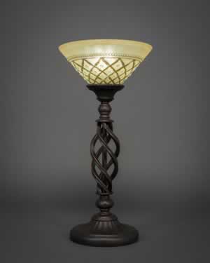 Eleganté Table Lamp Shown In Bronze Finish With 10" Chocolate Icing Crystal Glass