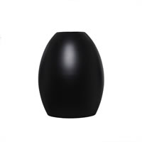 5" Matte Black Oval Metal Shade