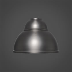 7" Brushed Nickel Double Bubble Metal Shade