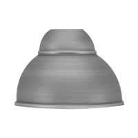 7" Brushed Nickel Double Bubble Metal Shade