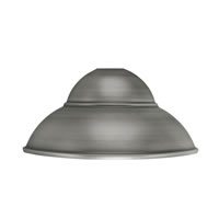 13" Brushed Nickel Double Bubble Metal Shade