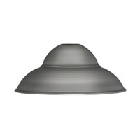 16" Brushed Nickel Double Bubble Metal Shade